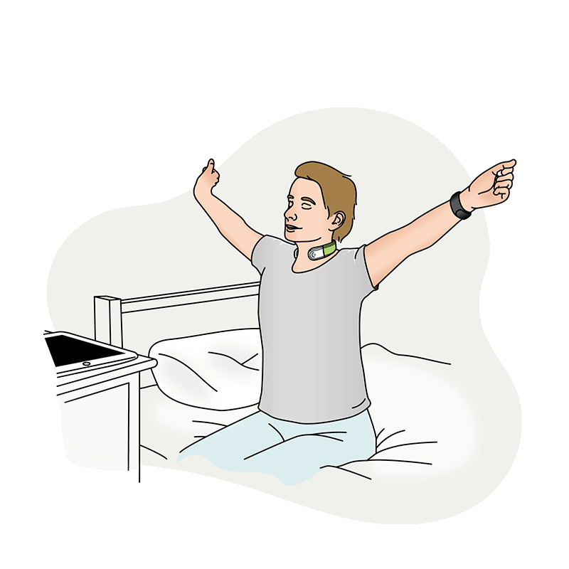 When you wake up, shut down the system by pressing the power button